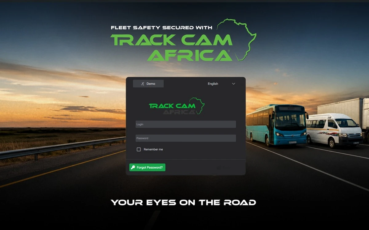 Track Cam Africa platform login design
